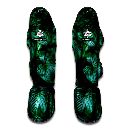 Natural Tropical Leaf Print Muay Thai Shin Guard