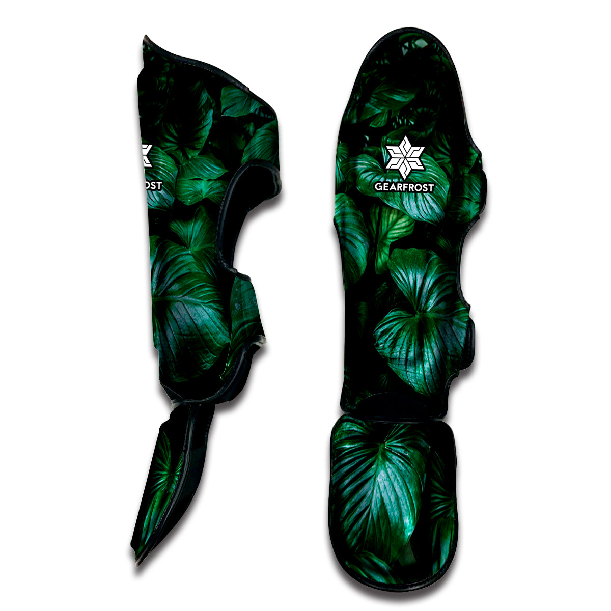 Natural Tropical Leaf Print Muay Thai Shin Guard
