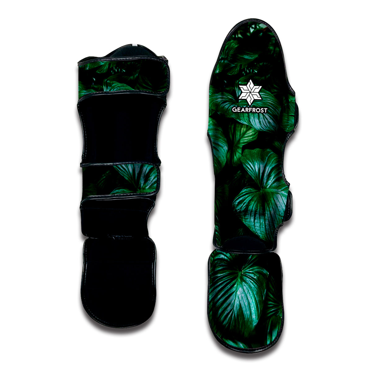 Natural Tropical Leaf Print Muay Thai Shin Guard