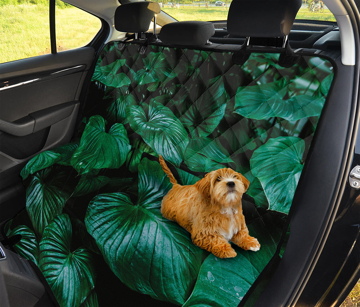 Natural Tropical Leaf Print Pet Car Back Seat Cover