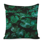 Natural Tropical Leaf Print Pillow Cover