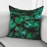 Natural Tropical Leaf Print Pillow Cover