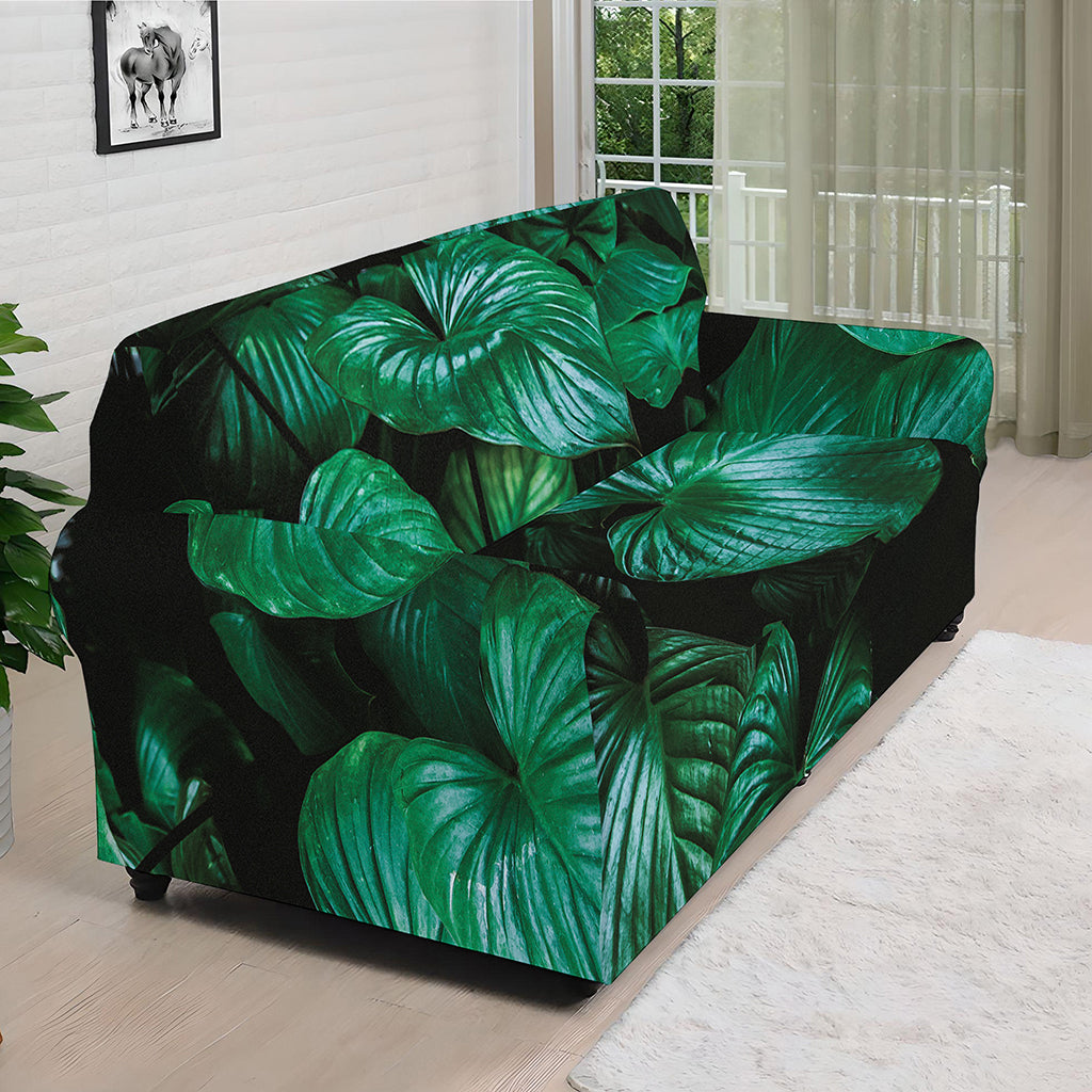 Natural Tropical Leaf Print Sofa Cover