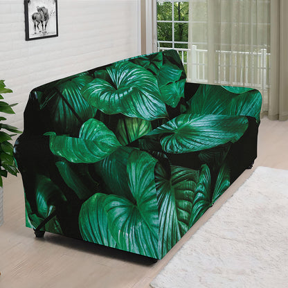 Natural Tropical Leaf Print Sofa Cover