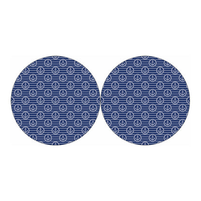 Nautical Anchor Pattern Print Car Coasters