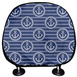 Nautical Anchor Pattern Print Car Headrest Covers
