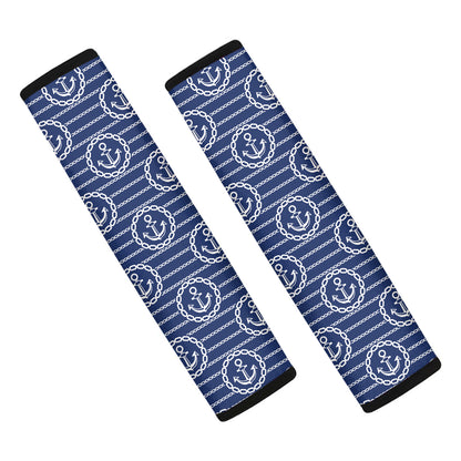 Nautical Anchor Pattern Print Car Seat Belt Covers