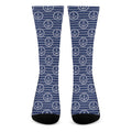 Nautical Anchor Pattern Print Crew Socks