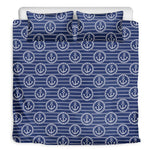 Nautical Anchor Pattern Print Duvet Cover Bedding Set