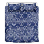Nautical Anchor Pattern Print Duvet Cover Bedding Set