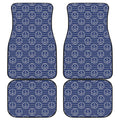 Nautical Anchor Pattern Print Front and Back Car Floor Mats