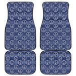 Nautical Anchor Pattern Print Front and Back Car Floor Mats