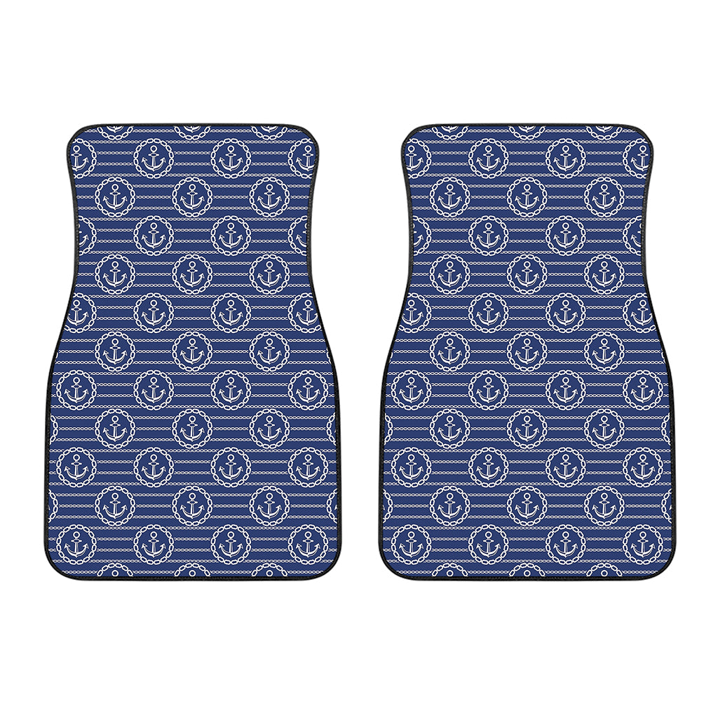 Nautical Anchor Pattern Print Front Car Floor Mats