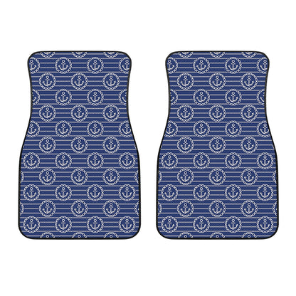 Nautical Anchor Pattern Print Front Car Floor Mats