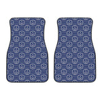 Nautical Anchor Pattern Print Front Car Floor Mats