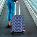 Nautical Anchor Pattern Print Luggage Cover