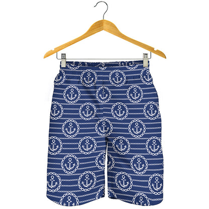 Nautical Anchor Pattern Print Men's Shorts