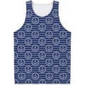 Nautical Anchor Pattern Print Men's Tank Top