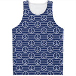 Nautical Anchor Pattern Print Men's Tank Top