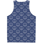 Nautical Anchor Pattern Print Men's Tank Top