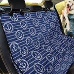 Nautical Anchor Pattern Print Pet Car Back Seat Cover