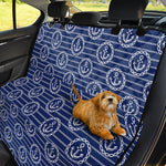 Nautical Anchor Pattern Print Pet Car Back Seat Cover