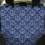 Nautical Anchor Pattern Print Pet Car Back Seat Cover