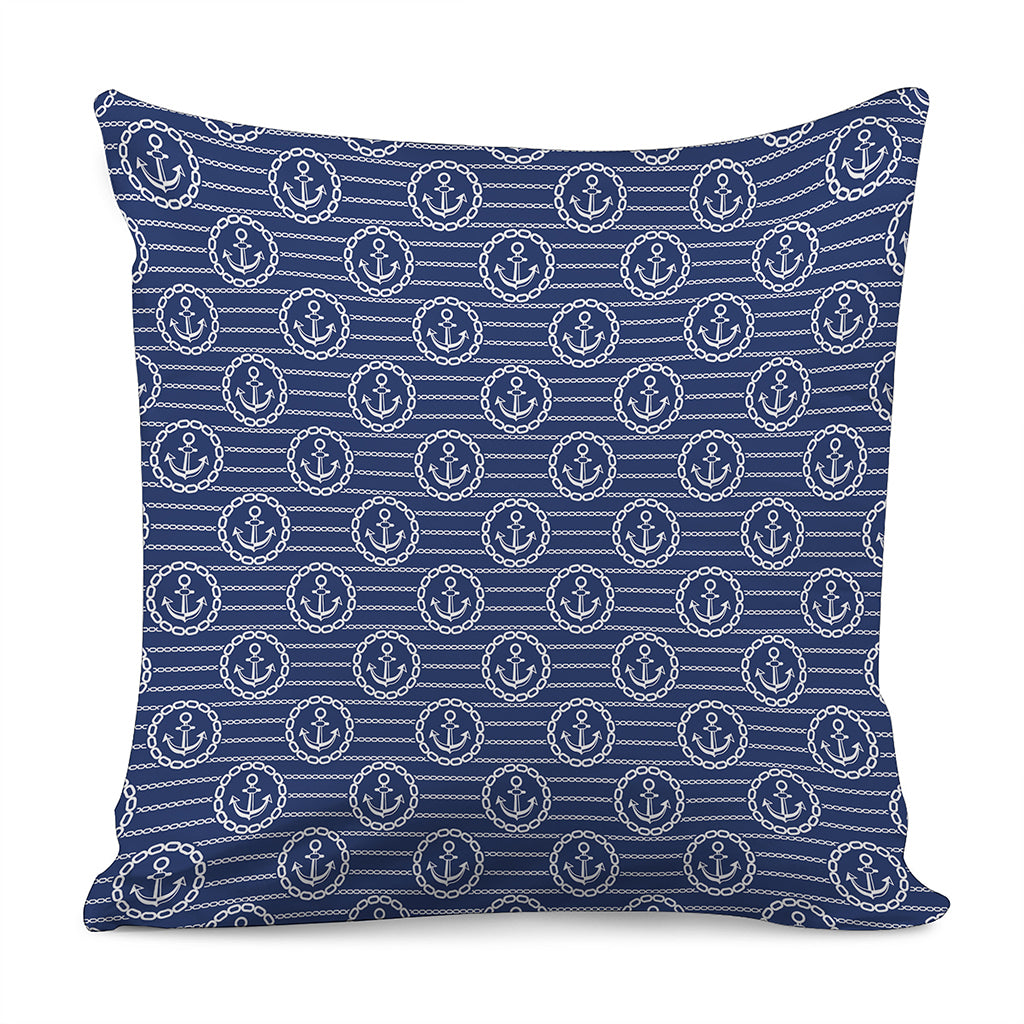 Nautical Anchor Pattern Print Pillow Cover