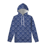 Nautical Anchor Pattern Print Pullover Hoodie