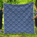 Nautical Anchor Pattern Print Quilt