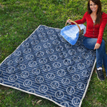 Nautical Anchor Pattern Print Quilt
