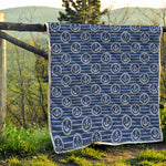 Nautical Anchor Pattern Print Quilt