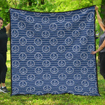 Nautical Anchor Pattern Print Quilt