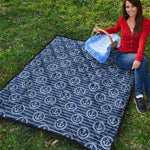 Nautical Anchor Pattern Print Quilt