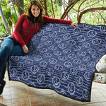 Nautical Anchor Pattern Print Quilt