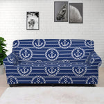 Nautical Anchor Pattern Print Sofa Cover