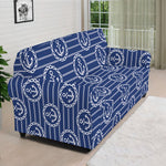 Nautical Anchor Pattern Print Sofa Cover