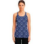 Nautical Anchor Pattern Print Women's Racerback Tank Top