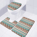 Navajo Geometric Pattern Print 3 Piece Bath Mat Set