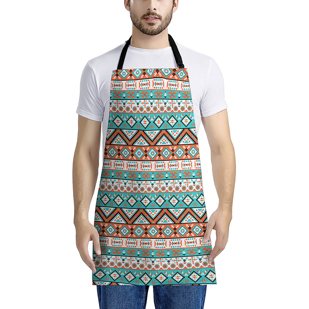 Navajo Geometric Pattern Print Apron