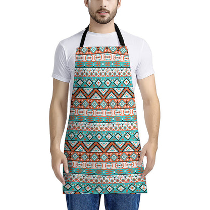 Navajo Geometric Pattern Print Apron