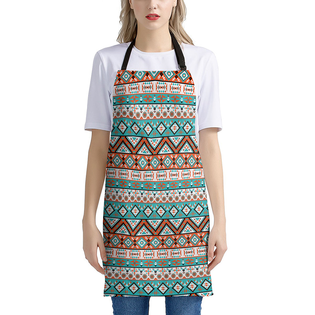 Navajo Geometric Pattern Print Apron