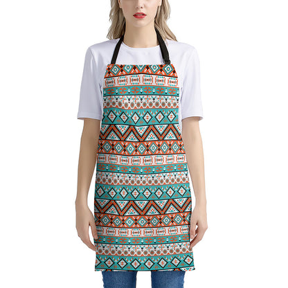 Navajo Geometric Pattern Print Apron