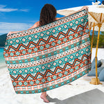Navajo Geometric Pattern Print Beach Sarong Wrap