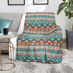 Navajo Geometric Pattern Print Blanket