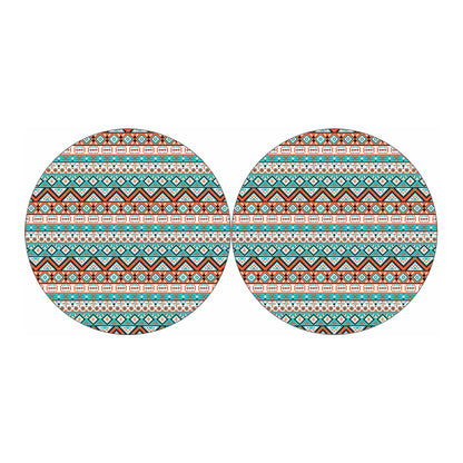 Navajo Geometric Pattern Print Car Coasters