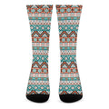 Navajo Geometric Pattern Print Crew Socks