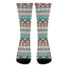 Navajo Geometric Pattern Print Crew Socks