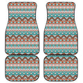 Navajo Geometric Pattern Print Front and Back Car Floor Mats