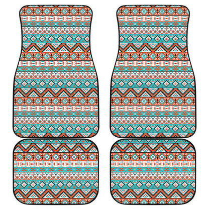 Navajo Geometric Pattern Print Front and Back Car Floor Mats